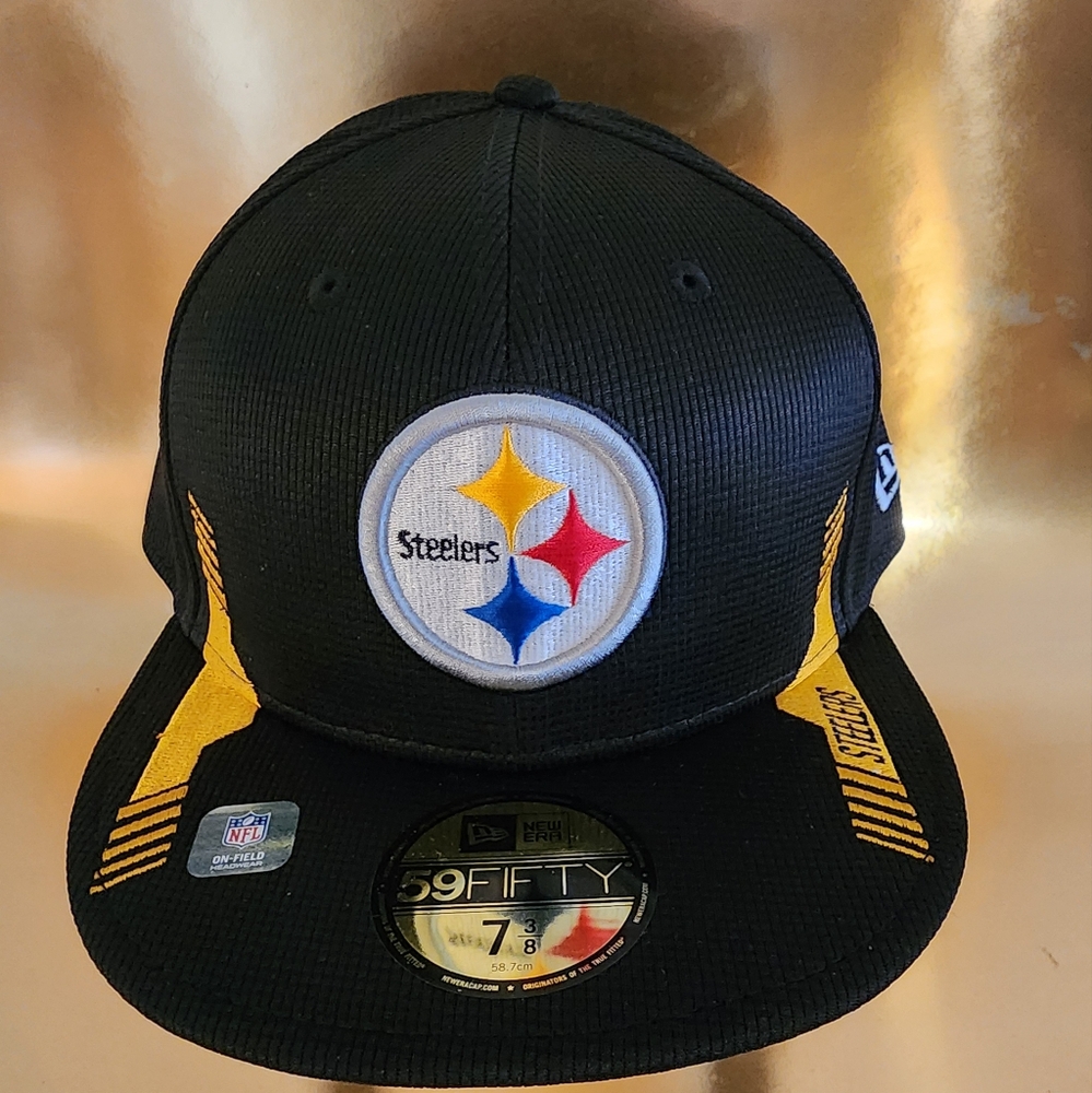 Pittsburgh Steelers NFL New Era 59FIFTY Sideline Fitted Hat Size 7 3/8